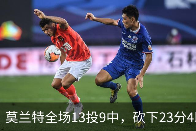莫兰特全场13投9中，砍下23分4助攻